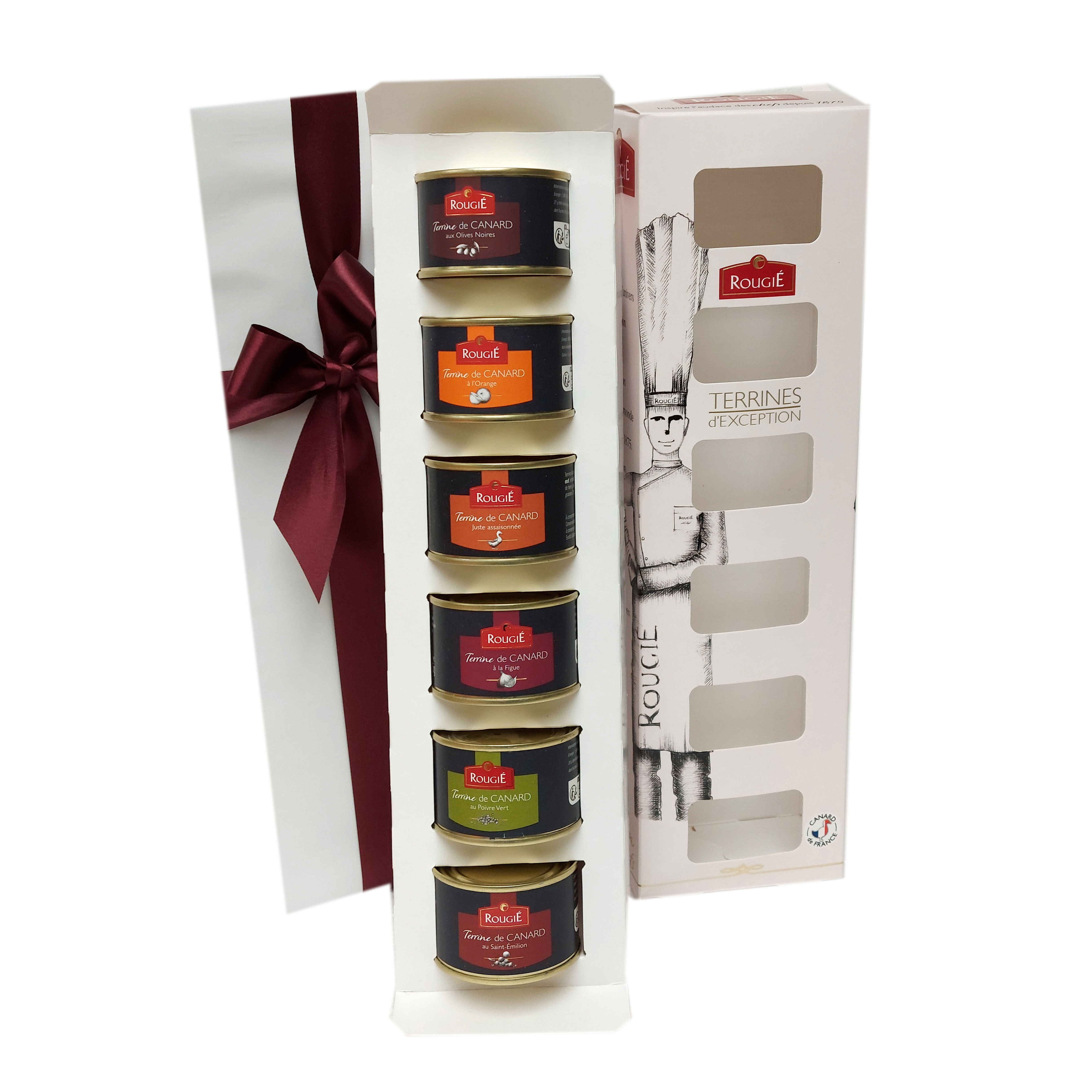 Coffret de 6 délicieuses terrines de Rougié