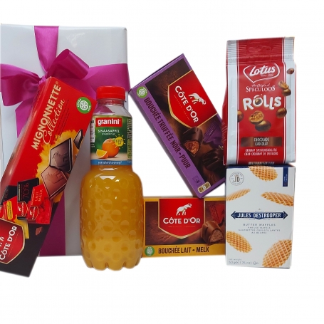 Belgische chocolade in een Belgische geschenk