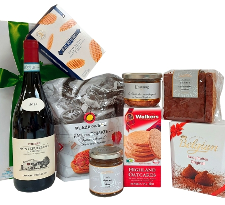 Italiaanse wijn met tapas, hartig en zoet als geschenk
