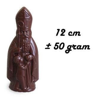 Saint Nicholas gift with Callebaut dark chocolate Saint, milk Piet and Lotus Biscoff cookies in kraft packaging with logo