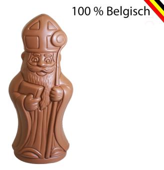 Grand Saint en chocolat au lait Callebaut 50 cm – emballage de luxe avec ruban en satin