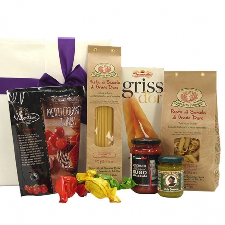 Alcohol-free gift package with Italian delicacies
