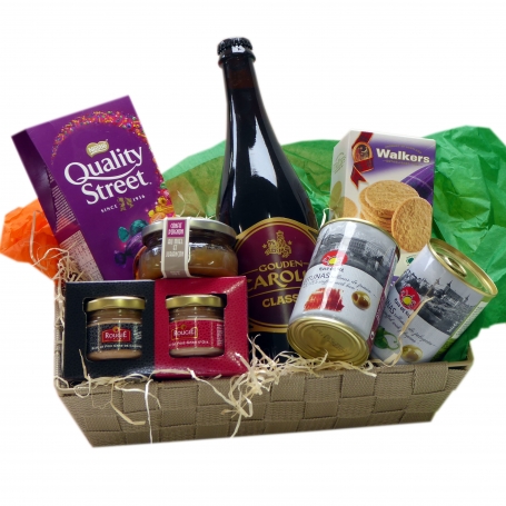 Aperitif Basket with foie gras and Belgian beer