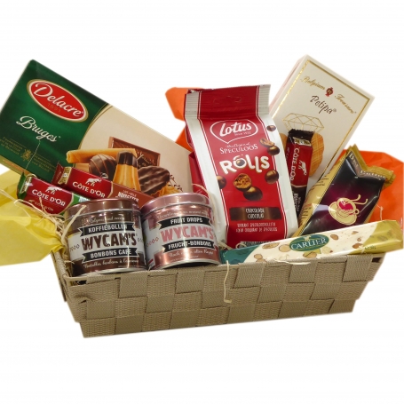 Panier de bonbons belge pour les gourmets