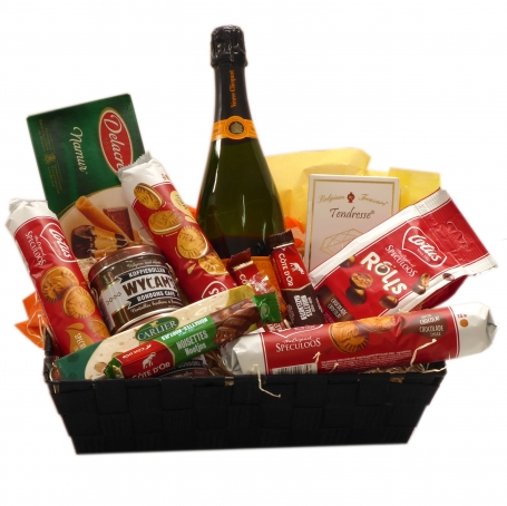 Belgische geschenkmand met Veuve Clicquot als geschenk