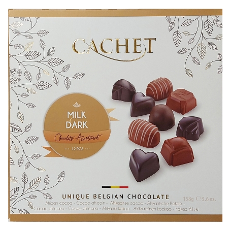 Gift box with 12 Belgian chocolates