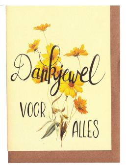 wenskaart, Dankjewel voor alles