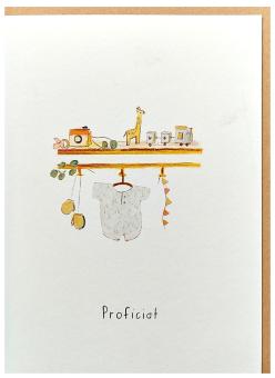 Wenskaart "Proficiat!" (Geboorte)