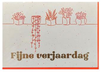 Verjaardagskaart bij geschenkpakket