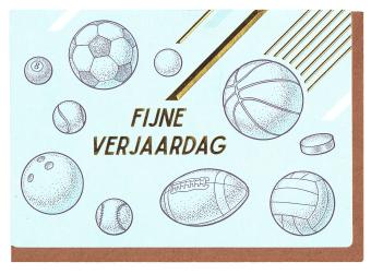 fijne verjaardag wenskaart bij geschenk doen