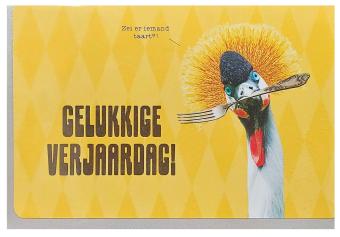 Wenskaart "Gelukkige Verjaardag, Zei er iemand taart?"