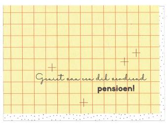 Kaartje voor het pensioen