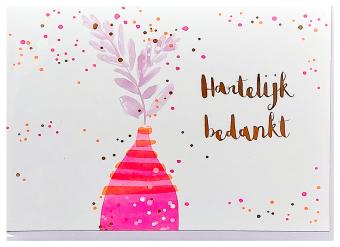 bedankt kaartje bij relatiegeschenk