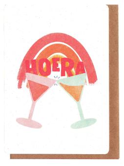 kaartje met HOERA