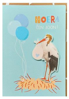 Hoera een zoon kaartje