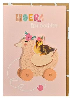 wenskaart voor de geboorte van een dochter