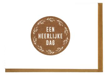 Wenskaart met gouden envelop