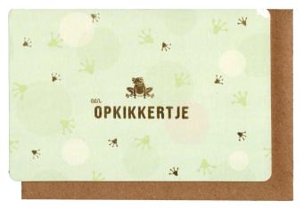 Wenskaart met gouden envelop