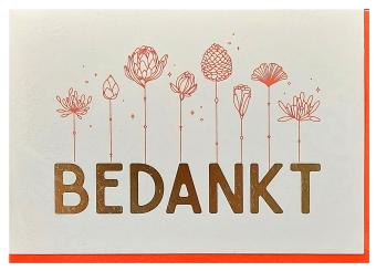 Wenskaart met bedankt