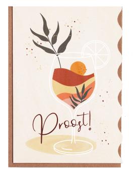 wenskaart met Proost erop