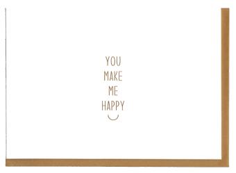 Dubbele wenskaart met gouden envelop, afgewerkt met embossing.