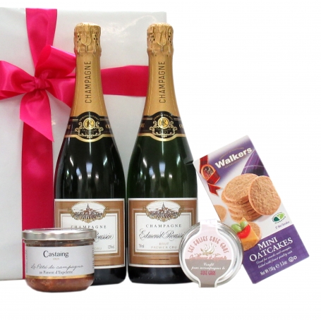 Duo Premier Cru champagne and appetizers