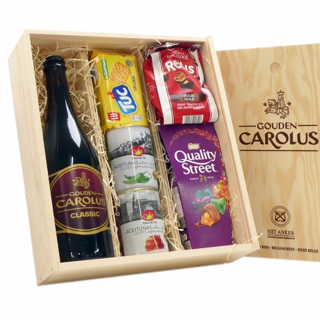 Belgisch biergeschenk met hartige en zoete hapjes