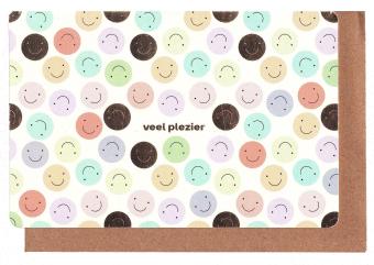 Wenskaart Veel plezier bij geschenkdoos