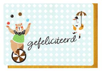  Enfant Terrible wenskaartje Gefeliciteerd bij geschenkpakket 