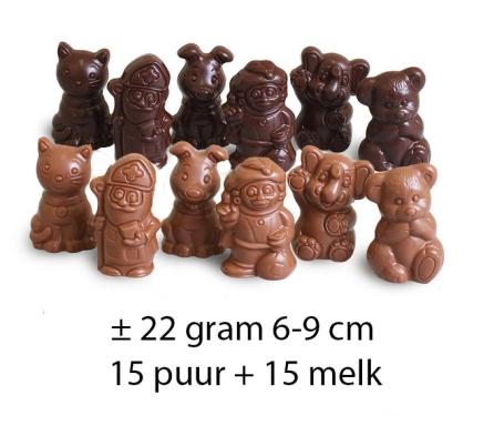 Basket with 30 Callebaut chocolate figures – Sinterklaas 2025