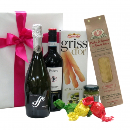 Vin italien Prosecco et goodies italiens en cadeau