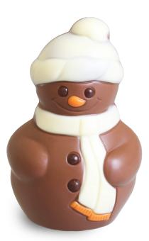 Sneeuwman in Belgische Callebaut chocolade