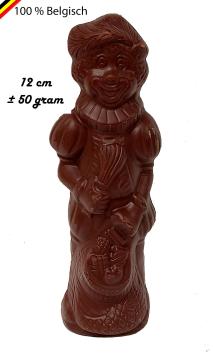 Saint Nicholas gift with Callebaut milk chocolate Saint, dark Piet and Lotus Biscoff cookies in kraft packaging with logo