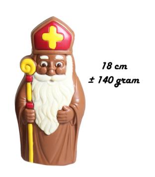 Paquet cadeau de luxe Saint-Nicolas avec Saint en chocolat au lait Callebaut, spéculoos Lotus et biscuits Biscy Ice Gems en e