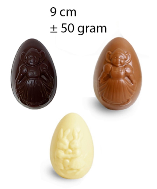 3 paaseieren in een paaszakje als geschenk