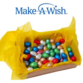 Chocolade geschenk steunen Make-a-Wish
