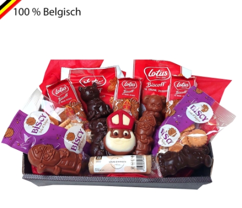 Sintmandje met Callebaut chocolade, Biscoff speculoos, marsepein en Iced Gems – Sinterklaas 2025