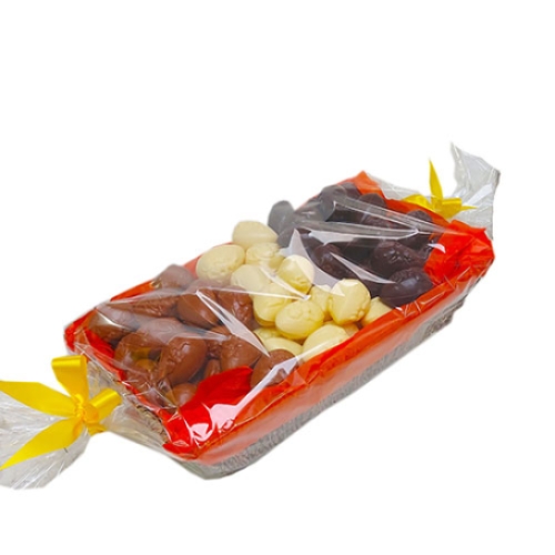 Paasmand met 2 kg Belgische chocolade paaseieren