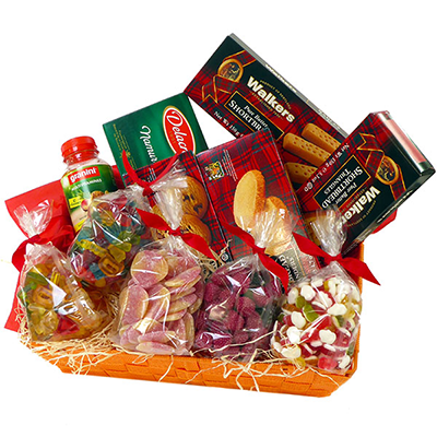 Order Belgian candy baskets and have them delivered